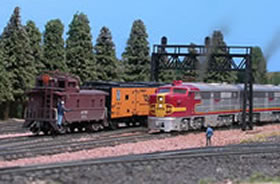 model railroad scene